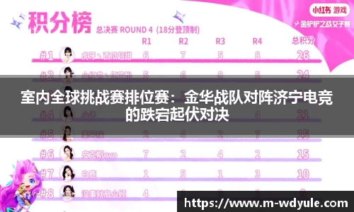 室内全球挑战赛排位赛：金华战队对阵济宁电竞的跌宕起伏对决